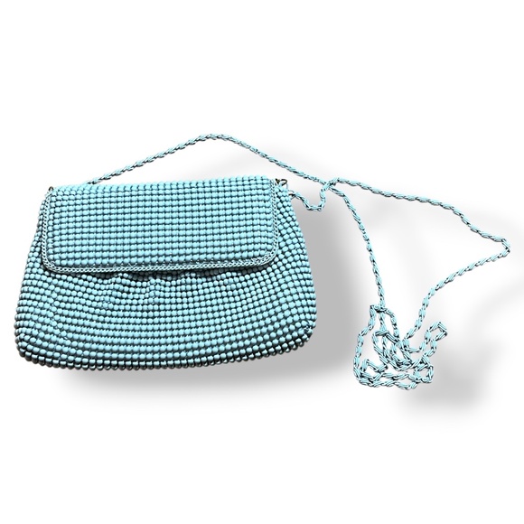 ANTHROPOLOGIE FIONA Rare Beaded Evening Bag Chain Strap Crossbody or Clutch - Picture 6 of 12